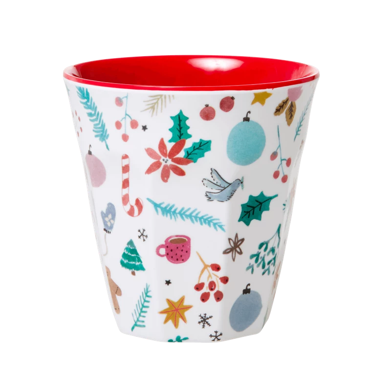 Christmas Print Melamine Cup Rice DK